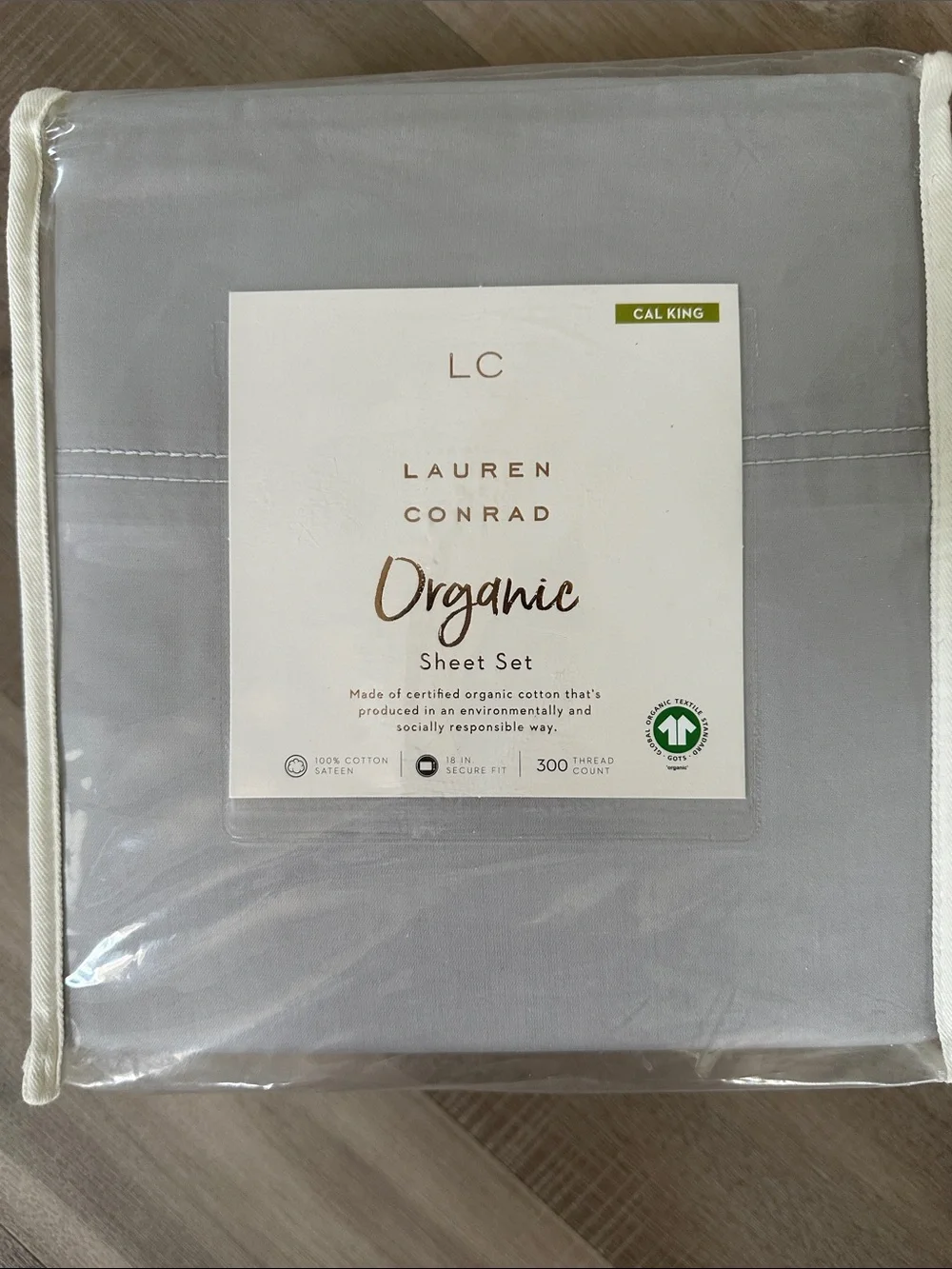 LC Lauren Conrad Organic Sheet Set - Grey